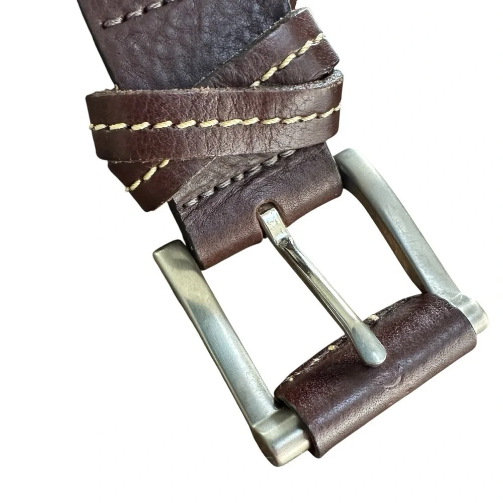 L.L. Bean Men's Brown Genuine Leather Belt, Large